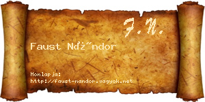 Faust Nándor névjegykártya